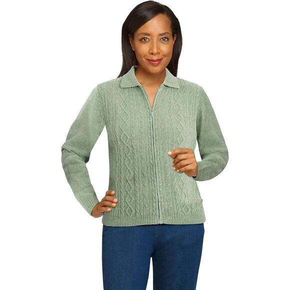 Alfred Dunner Chenille Cardigan Sweater Medium - Picture 8 of 8